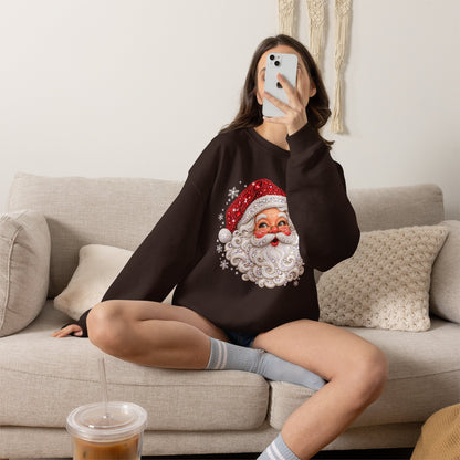 Vintage Santa Face Christmas Sweatshirt