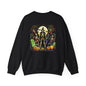 Vintage Halloween Skeleton Sweatshirt, Haunted Carnival Spooky Sweatshirt, Retro Gothic Halloween Graphic Hoodie