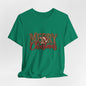 Merry Christmas Leopard Print Tee | Red Script Holiday Tee| Trendy Christmas Crewneck | Animal Print Christmas Tee