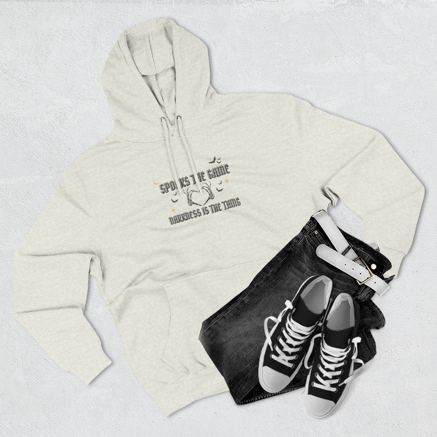 Spooks the Game Gothic Halloween Hoodie, Skeleton Hands Heart Sweatshirt, Dark Aesthetic Spooky Season Hoodie