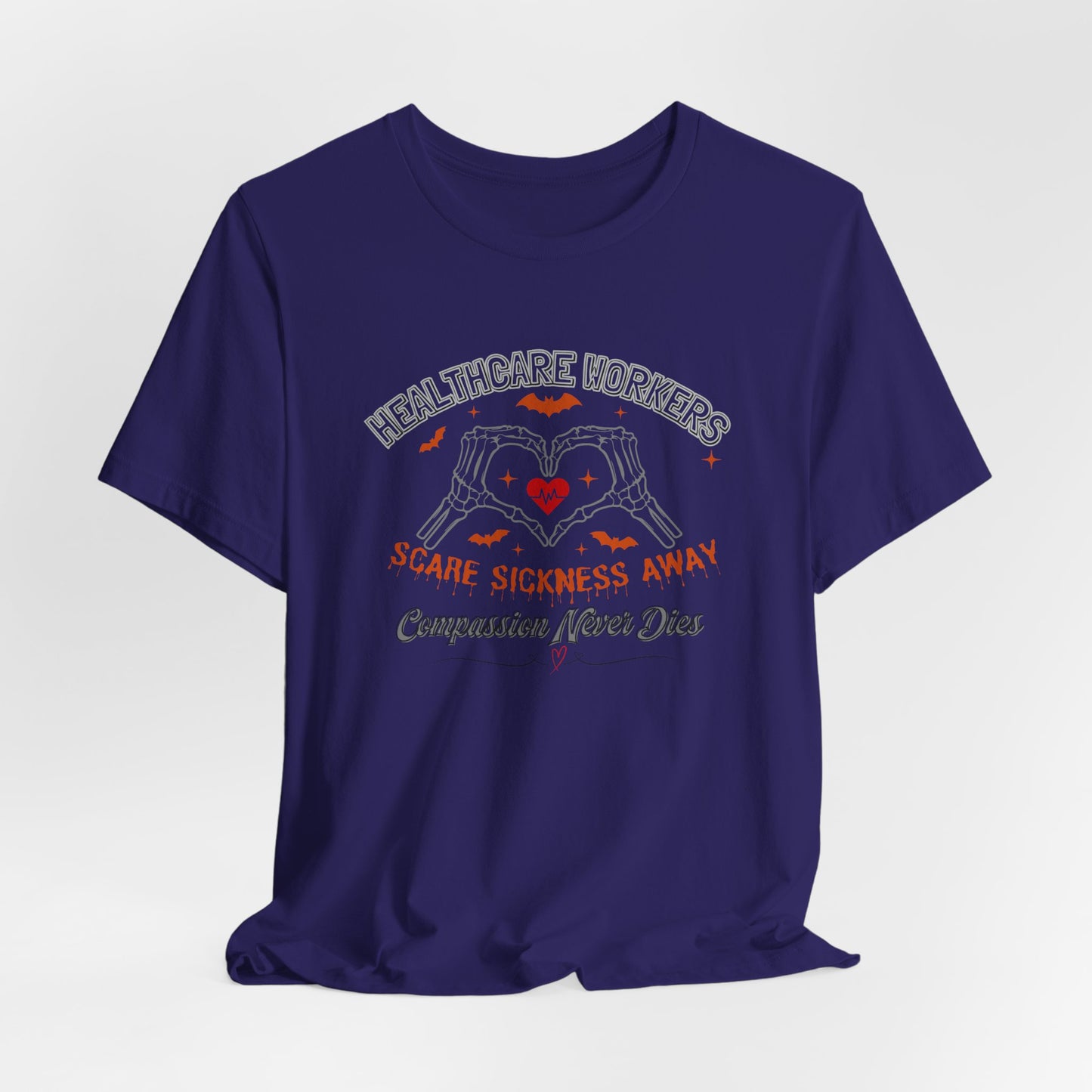 Healthcare Workers Halloween Shirt – Scare Sickness Away Skeleton Hands Tee