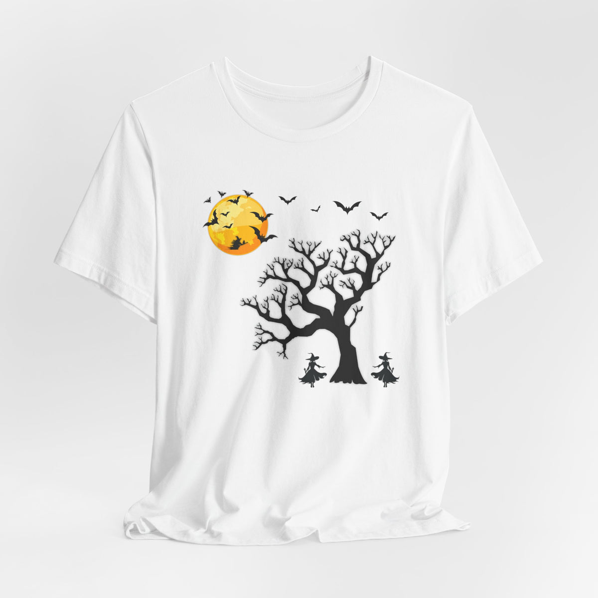 Witch Halloween Shirt, Spooky Tree and Moon Graphic Tee, Witchy Halloween T-Shirt, Dark Fall Spooky Season Tee