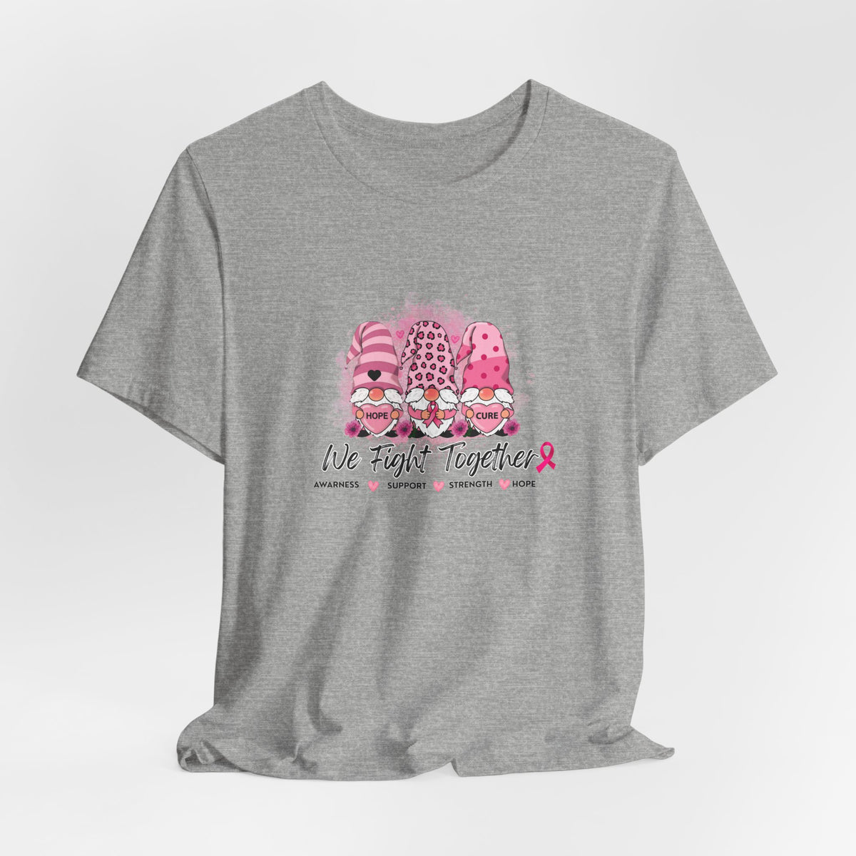 We Fight Together Breast Cancer Awareness Shirt | Pink Gnome Hope & Cure Tee