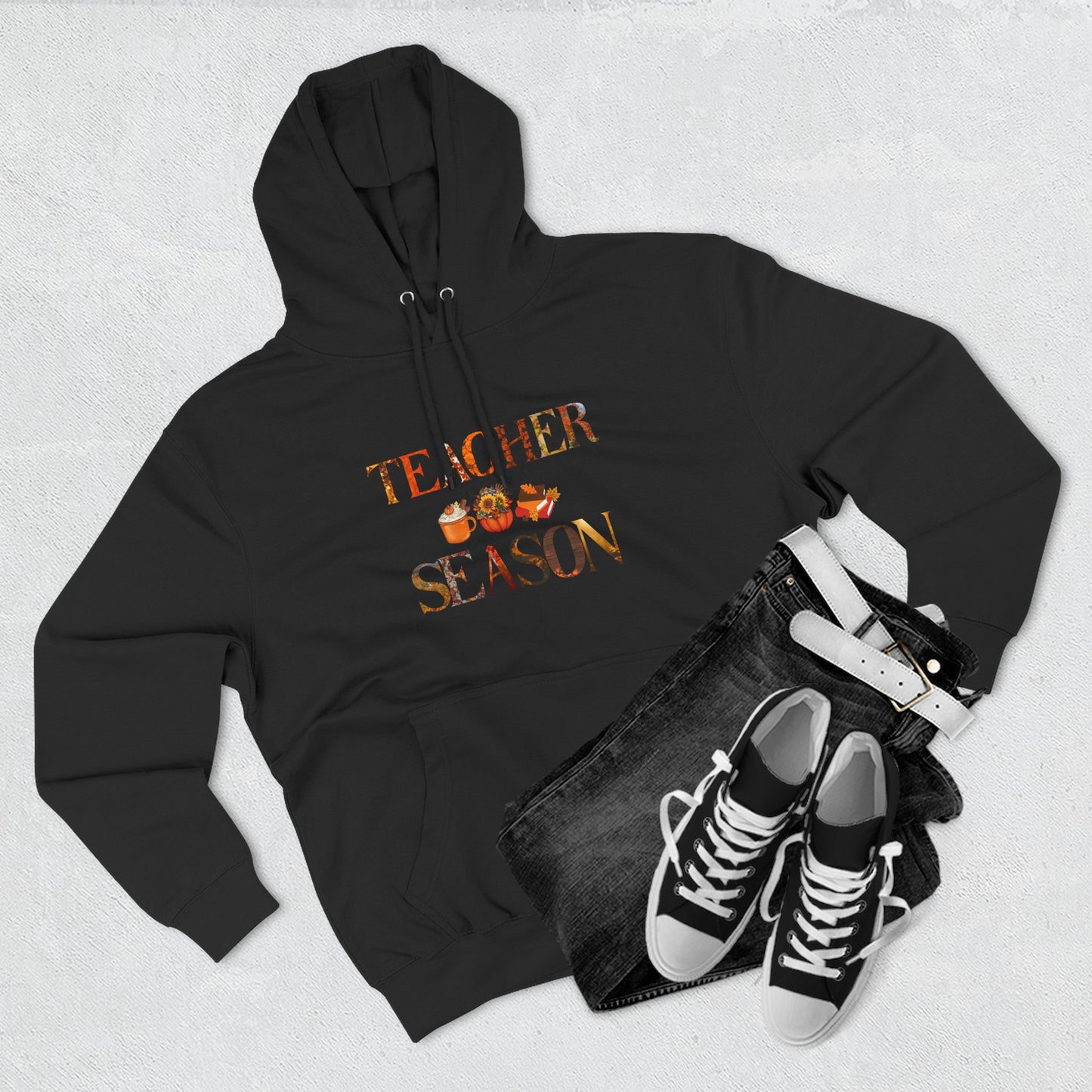 Teacher Season Fleece Hoodie, Cozy Sweatshirt for Educators, Cute Gift for Teachers, Fall Apparel, Back to School Outfit