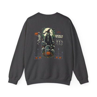 Halloween Skeleton Unisex Heavy Blend Crewneck Sweatshirt, Cozy Fall Sweatshirt, Halloween Gift, Unisex Casual Wear, Spooky Style