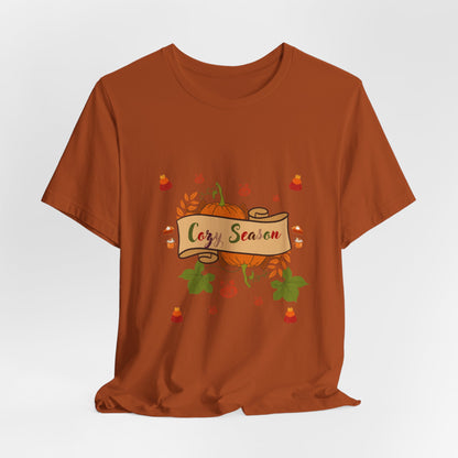 Cozy Season Pumpkin  Unisex  T-Shirt – Autumn feel and Pumpkin Design