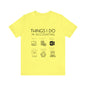 Things I Do In Accounting - Unisex Jersey Short Sleeve Tee - Black Letters