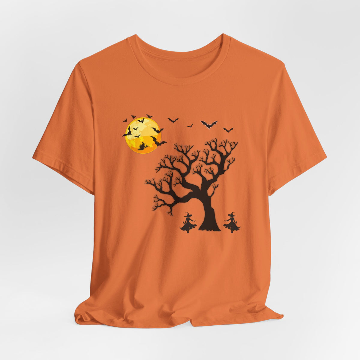 Witch Halloween Shirt, Spooky Tree and Moon Graphic Tee, Witchy Halloween T-Shirt, Dark Fall Spooky Season Tee