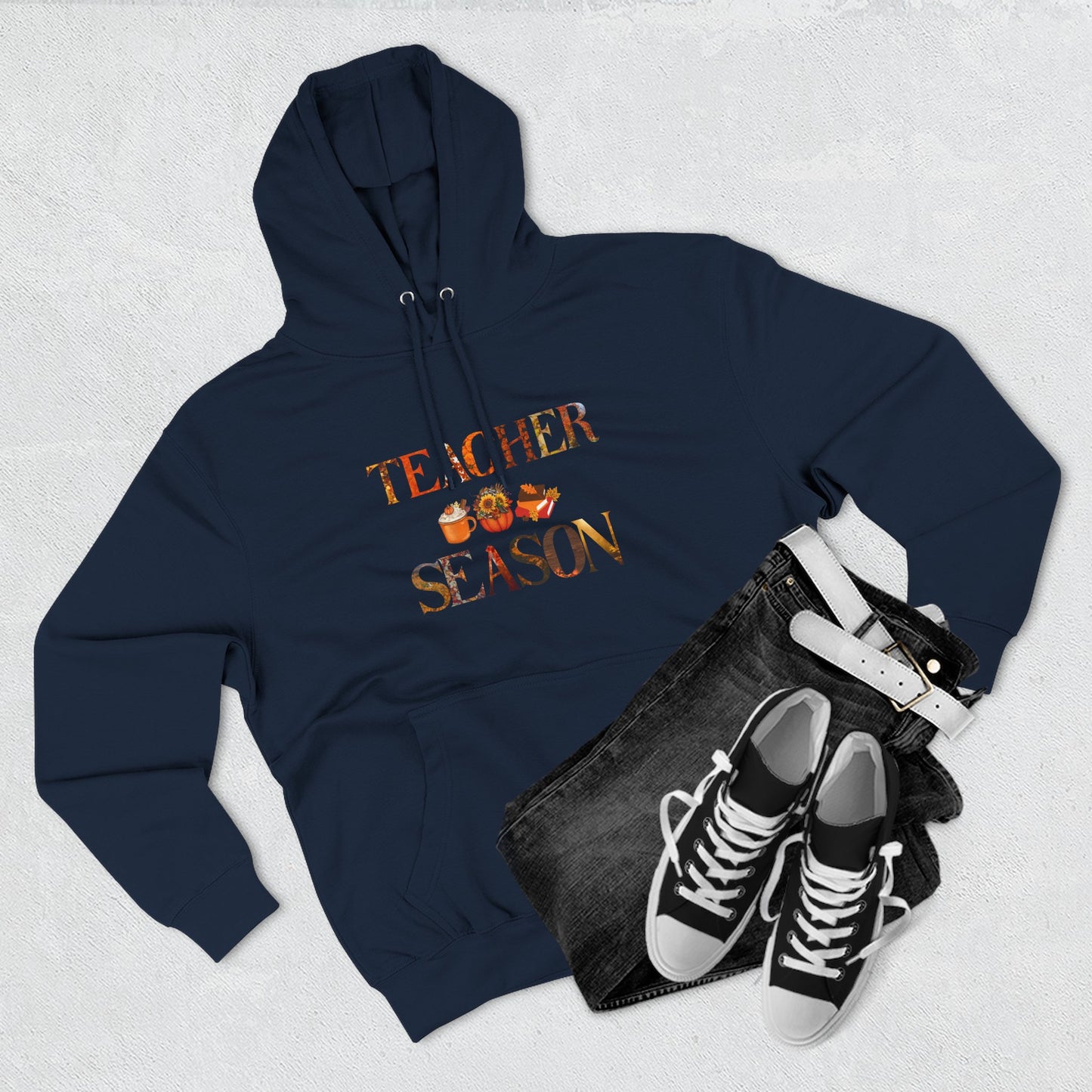 Teacher Season Fleece Hoodie, Cozy Sweatshirt for Educators, Cute Gift for Teachers, Fall Apparel, Back to School Outfit