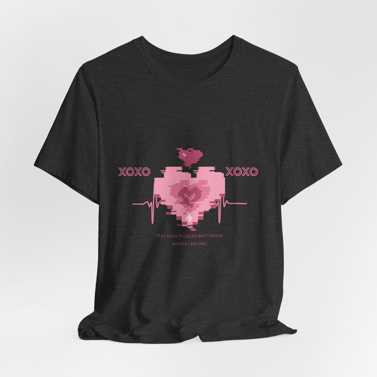 Heart Love - Unisex Jersey Short Sleeve Tee
