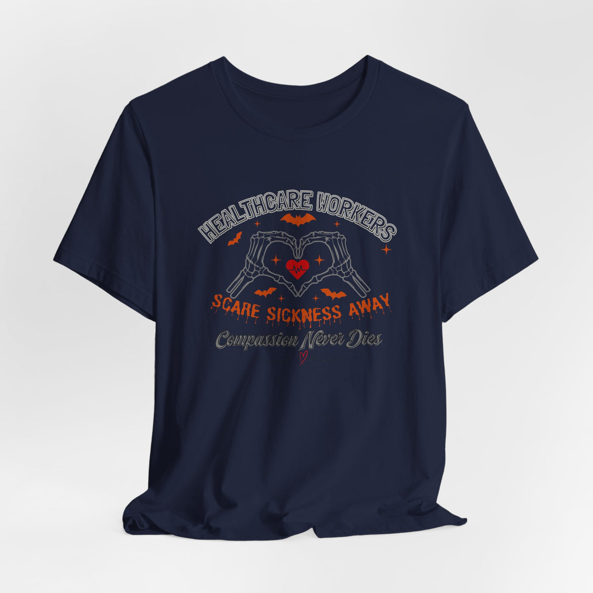 Healthcare Workers Halloween Shirt – Scare Sickness Away Skeleton Hands Tee