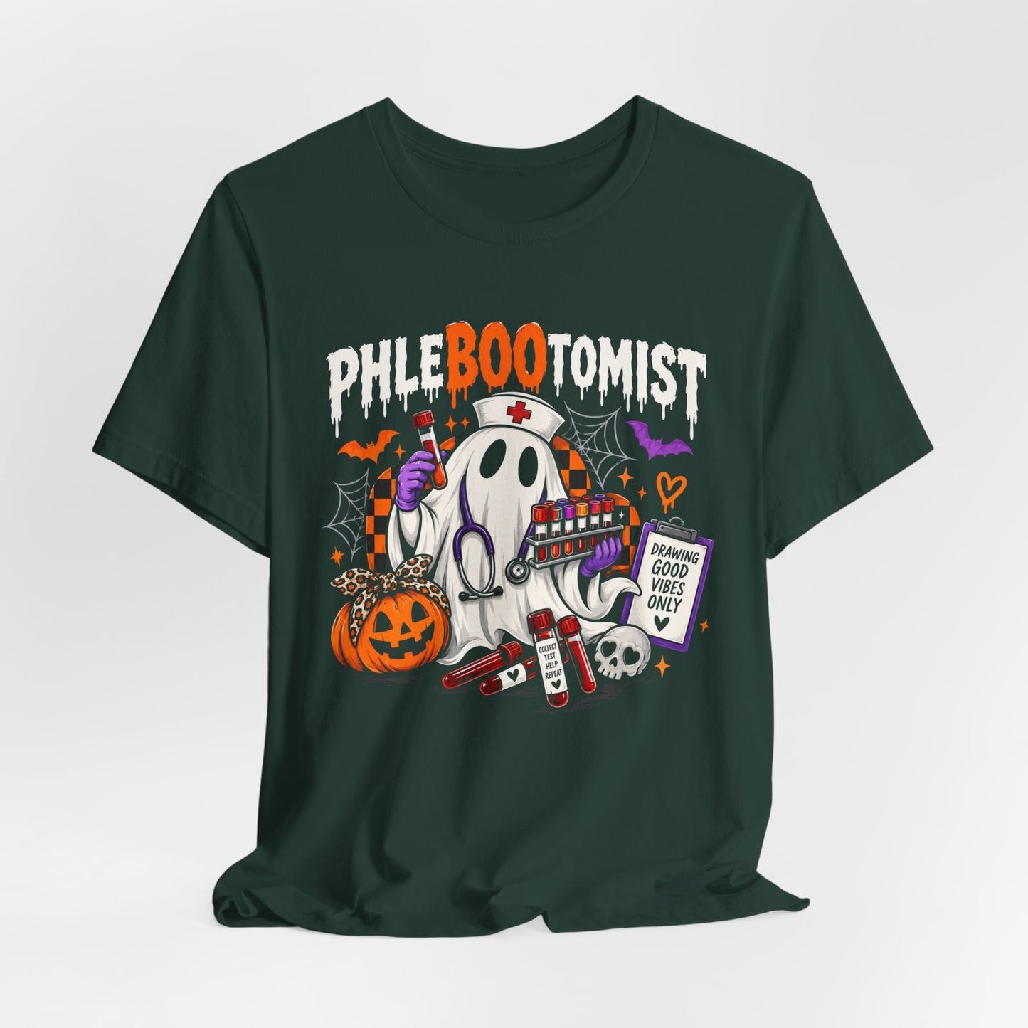 Phlebotomist Halloween Shirt | PhleBOOtomist Ghost Tee
