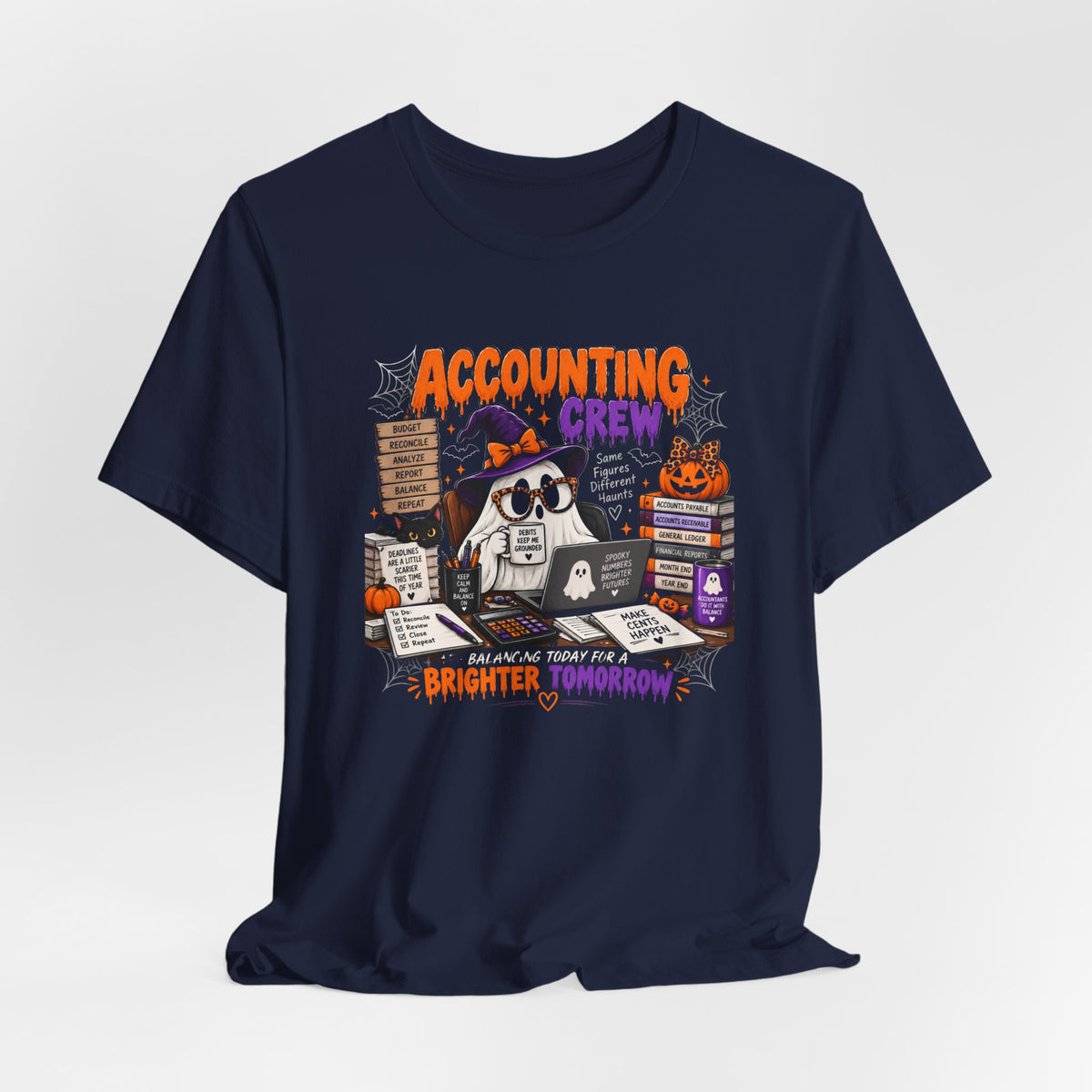 Tee - Accounting Crew Halloween Shirt – Same Figures Different Haunts Spooky Accountant Tee