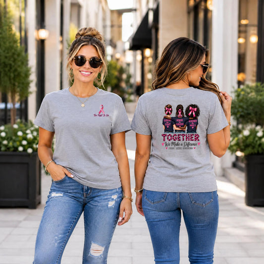 Tee - Breast Cancer Awareness Together Shirt – Support the Fight, Honor Survivors, Remember the Angels