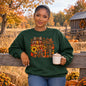 Sweatshirt - Hello Fall Leopard Print Pumpkin Sweatshirt | Plaid Autumn Graphic Crewneck