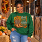 Sweatshirt - Boots Leaves & Pumpkins Please Sweatshirt | Leopard Print Western Fall Crewneck