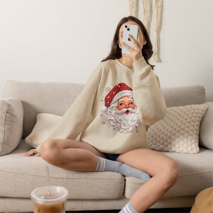 Vintage Santa Face Christmas Sweatshirt