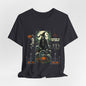 Dancing Skeleton Halloween Shirt, Vintage Spooky Graphic Tee, Graveyard Halloween T-Shirt, Retro Skeleton Party Tee