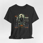 Dancing to the Bones Halloween Tee – Vintage Skeleton Graveyard Back Print Crewneck