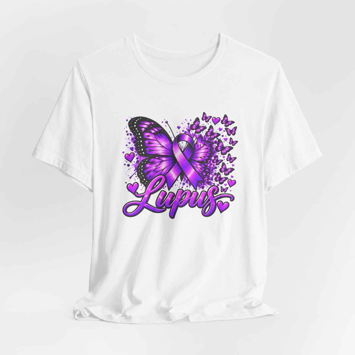 Lupus Awareness Butterfly & Purple Ribbon Shirt | Purple Lupus Support Tee