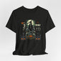 Dancing to the Bones Halloween Tee – Vintage Skeleton Graveyard Back Print Crewneck
