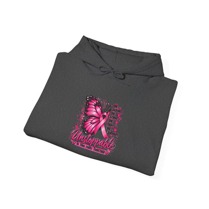 Pink Butterfly 'Be Remarkable' Hoodie - Women's Inspirational Graphic Sweatshirt
