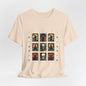 Vintage Halloween Stamp Shirt, Retro Spooky Postage Graphic Tee, Skeleton Raven Pumpkin Halloween T-Shirt