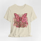 Tee - Breast Cancer Awareness - 'The Fight Is On' Pink Ribbon Butterfly Shirt