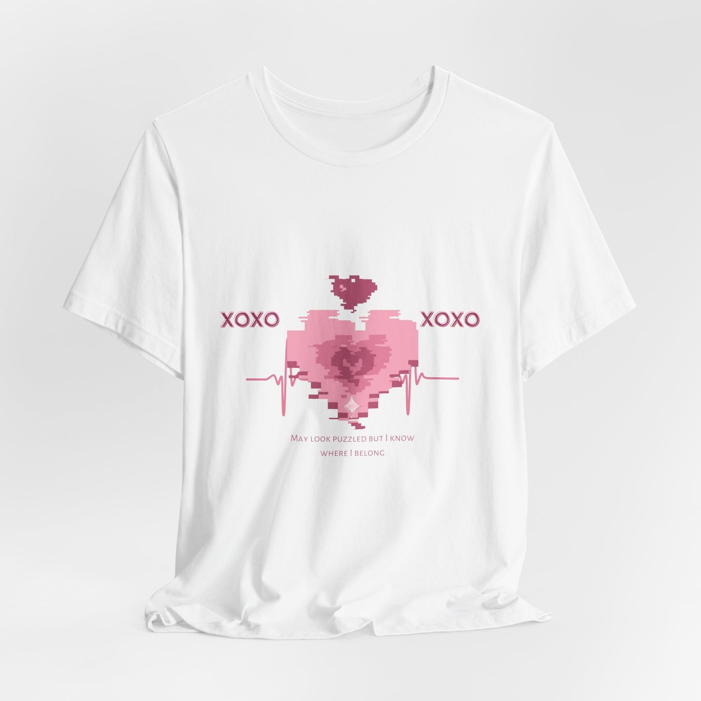 Heart Love - Unisex Jersey Short Sleeve Tee