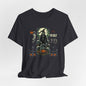 Dancing to the Bones Halloween Tee – Vintage Skeleton Graveyard Back Print Crewneck