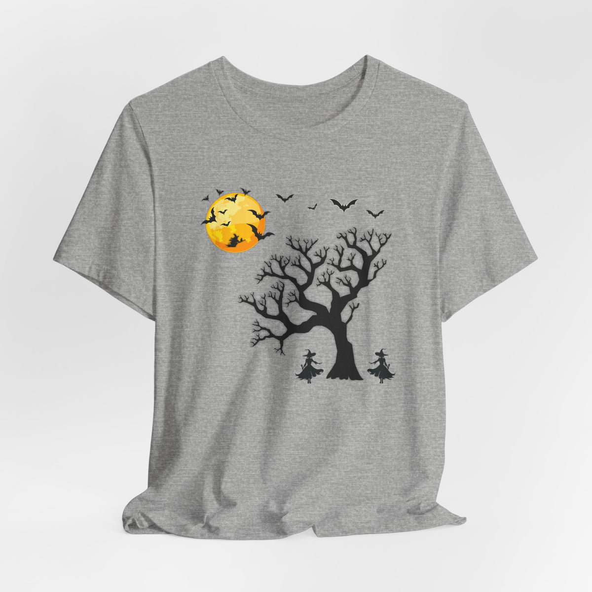 Witch Halloween Shirt, Spooky Tree and Moon Graphic Tee, Witchy Halloween T-Shirt, Dark Fall Spooky Season Tee