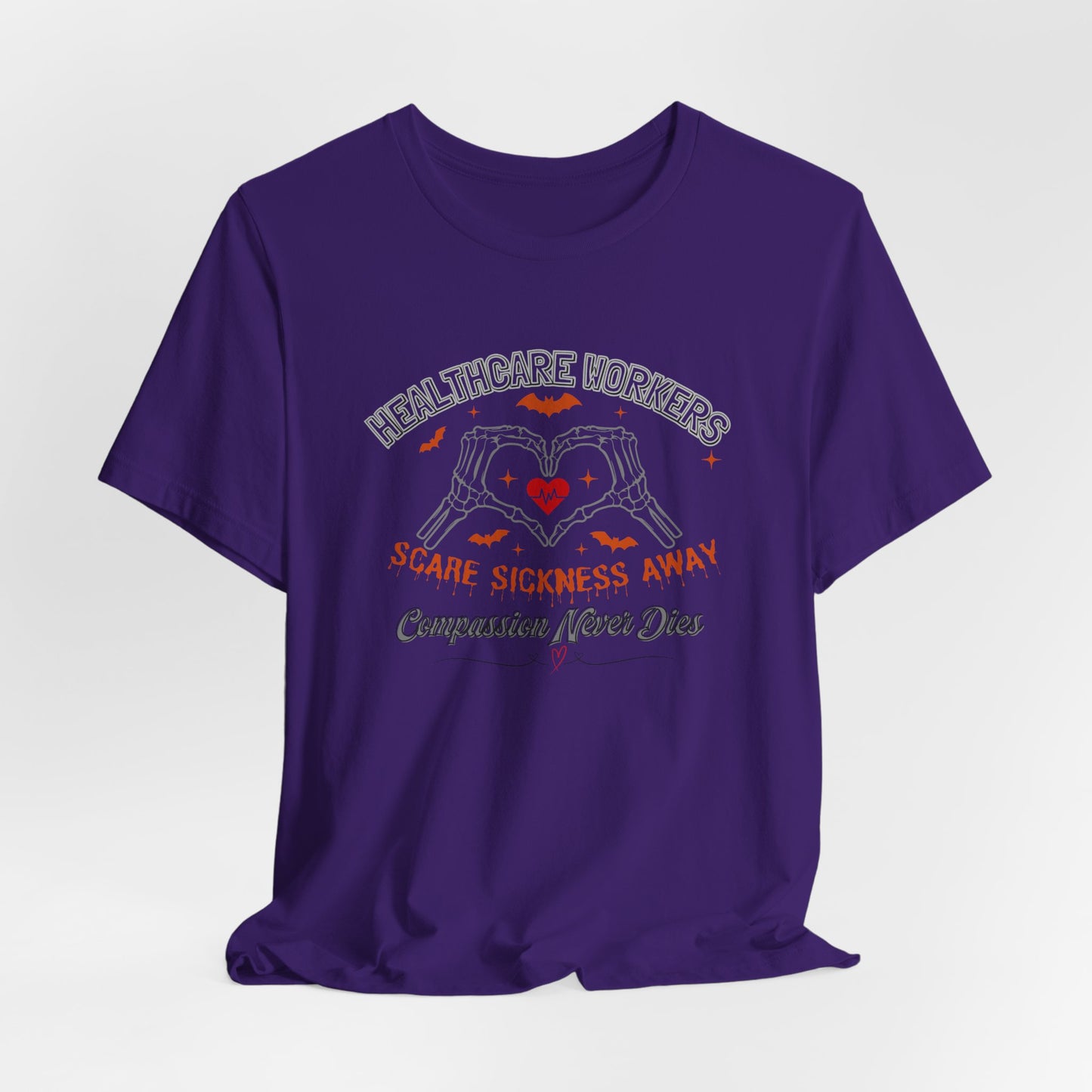 Healthcare Workers Halloween Shirt – Scare Sickness Away Skeleton Hands Tee