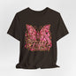 Tee - Breast Cancer Awareness - 'The Fight Is On' Pink Ribbon Butterfly Shirt