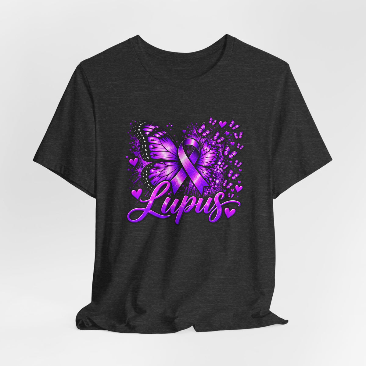 Lupus Awareness Butterfly & Purple Ribbon Shirt | Purple Lupus Support Tee