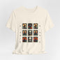 Vintage Halloween Stamp Shirt, Retro Spooky Postage Graphic Tee, Skeleton Raven Pumpkin Halloween T-Shirt