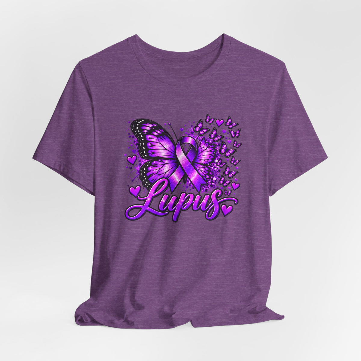 Lupus Awareness Butterfly & Purple Ribbon Shirt | Purple Lupus Support Tee