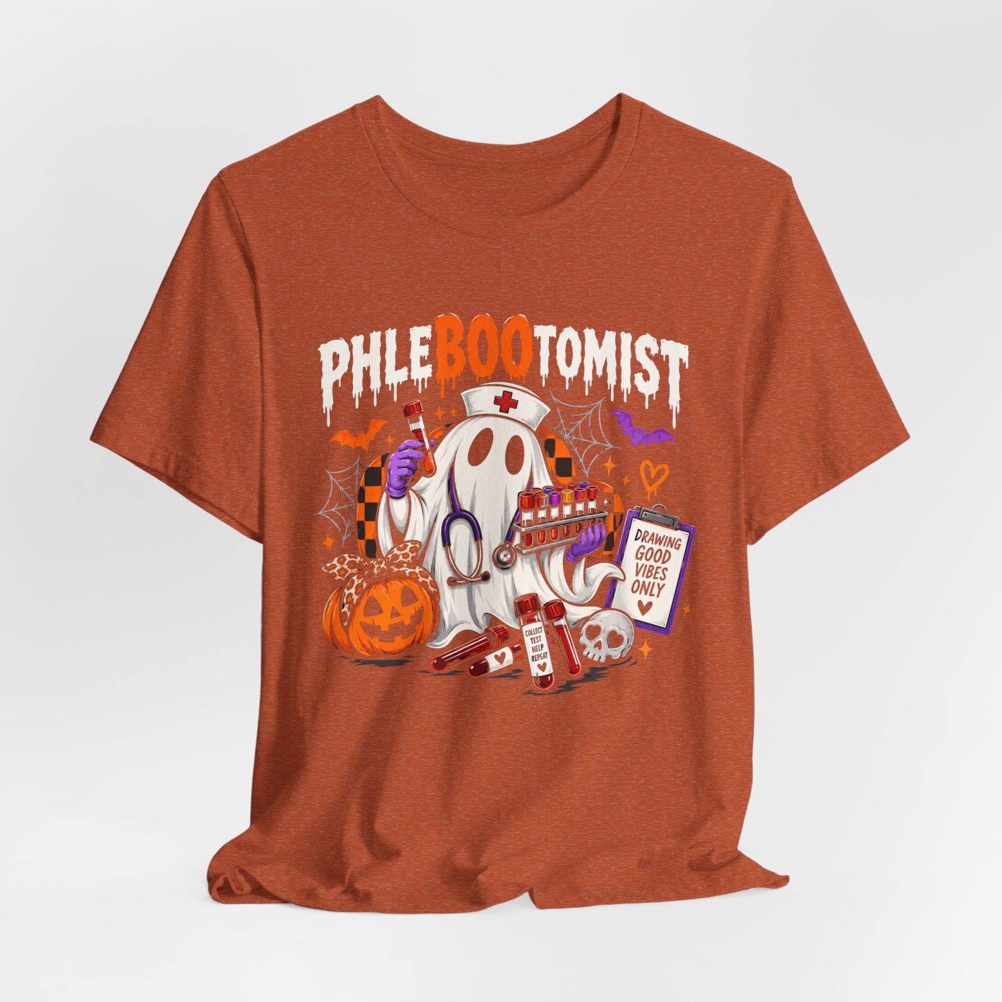 Phlebotomist Halloween Shirt | PhleBOOtomist Ghost Tee