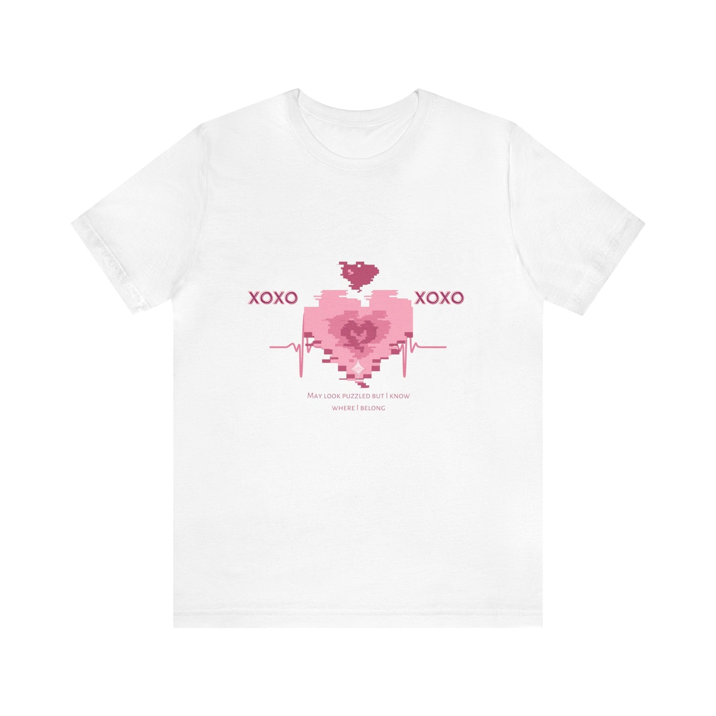 Heart Love - Unisex Jersey Short Sleeve Tee