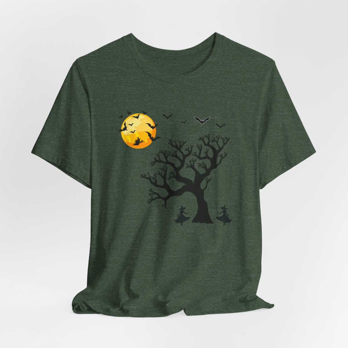 Witch Halloween Shirt, Spooky Tree and Moon Graphic Tee, Witchy Halloween T-Shirt, Dark Fall Spooky Season Tee