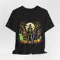 Halloween Skeleton Graphic Tee, Spooky Unisex Shirt, Trick-or-Treat Apparel, Fall Festival Outfit, Costume Party Top