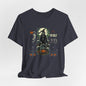 Dancing to the Bones Halloween Tee – Vintage Skeleton Graveyard Back Print Crewneck