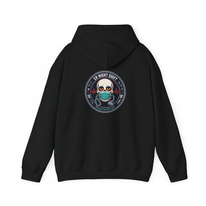 ER Night Shift Halloween Sweatshirt – Saving Lives After Dark Skeleton Medical Crewneck – Emergency Room Healthcare Shirt