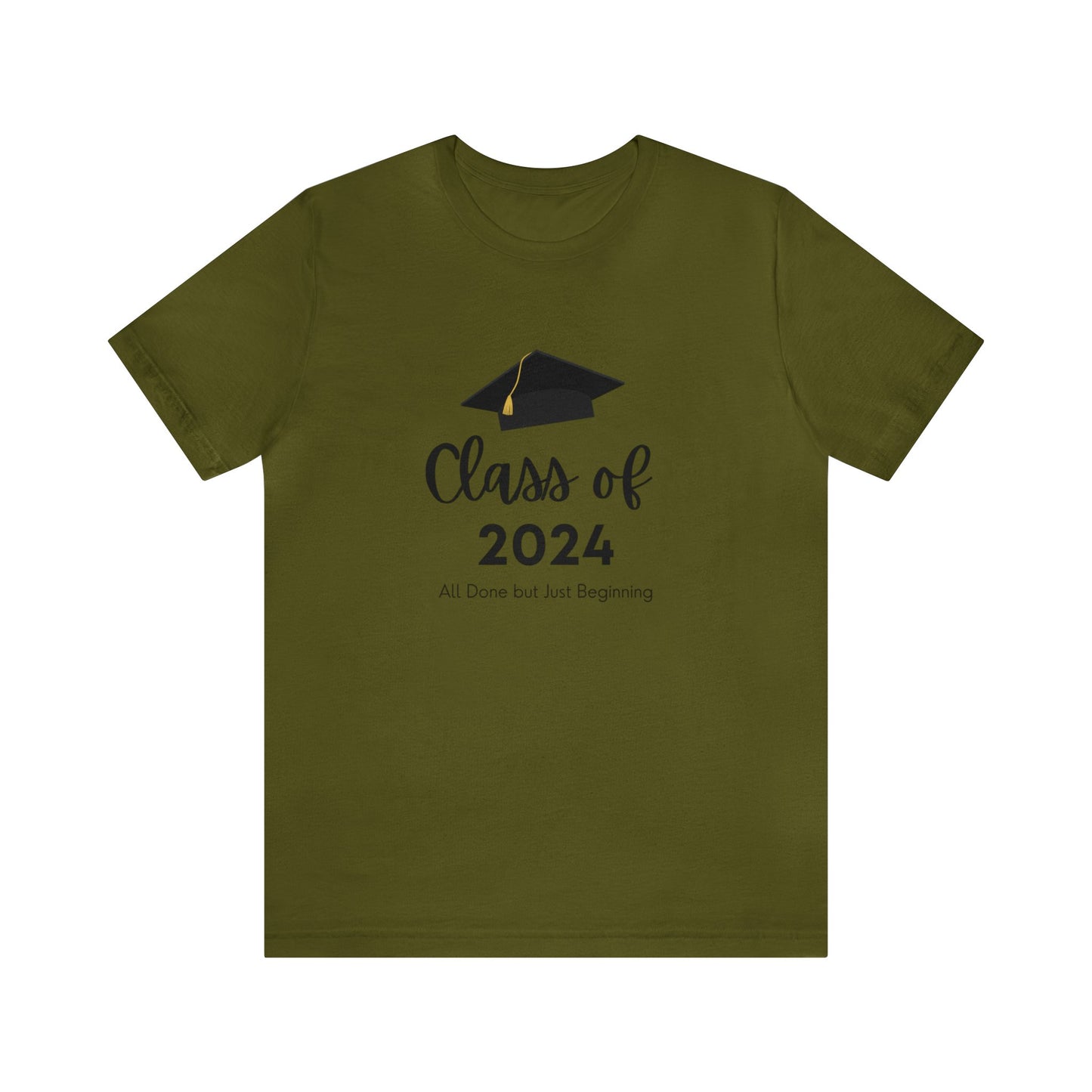 Class of 2024 - Graduation - Black Lettering - multi colors - Unisex Jersey Short Sleeve Tee