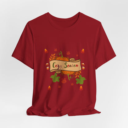 Cozy Season Pumpkin  Unisex  T-Shirt – Autumn feel and Pumpkin Design