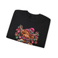 Holiday Highland Cow Crewneck Sweatshirt — "Happy Happy Holiday" Cozy Christmas Sweater