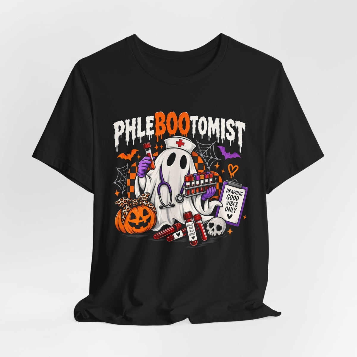 Phlebotomist Halloween Shirt | PhleBOOtomist Ghost Tee