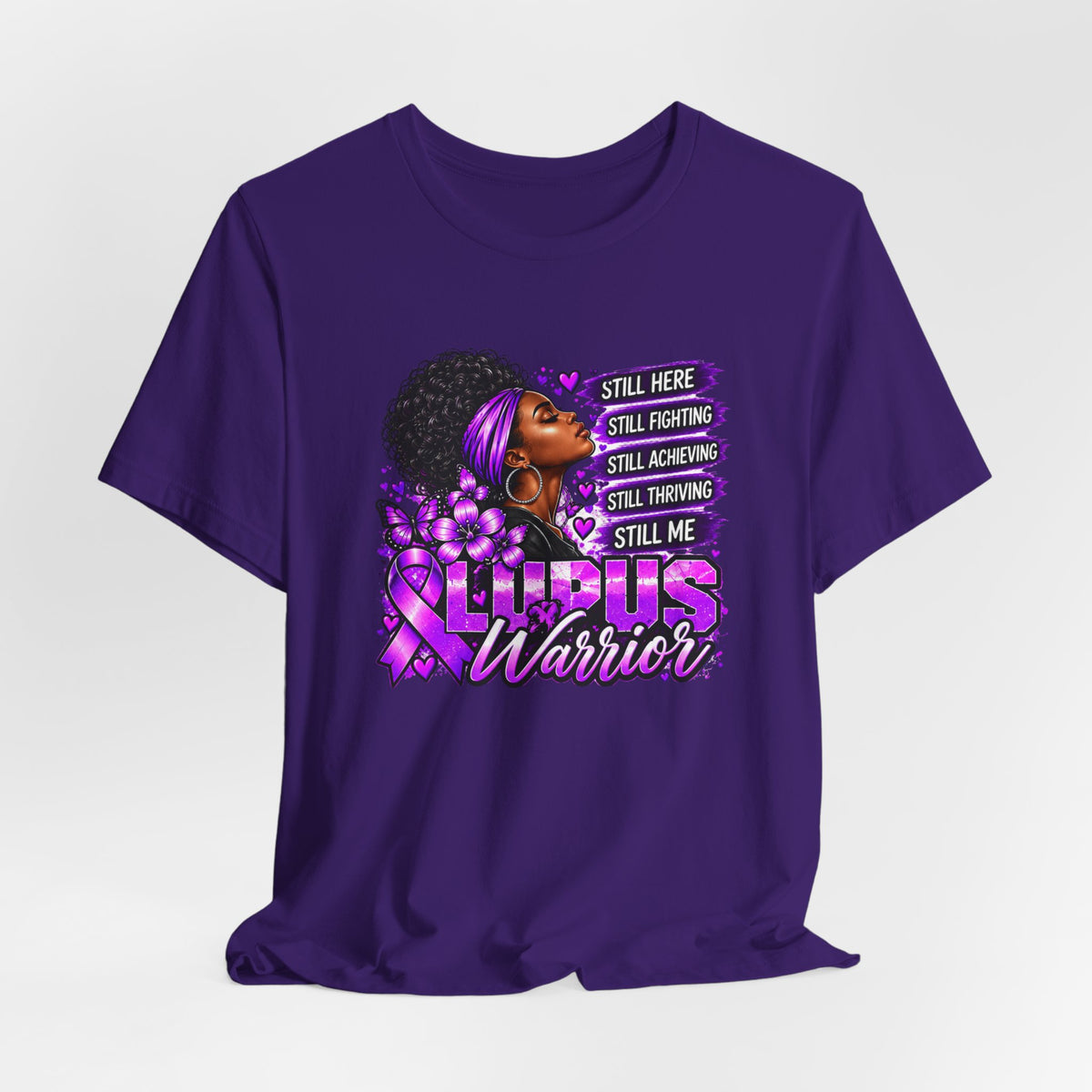 Lupus Warrior Shirt | Still Fighting Purple Ribbon Lupus Awareness Tee