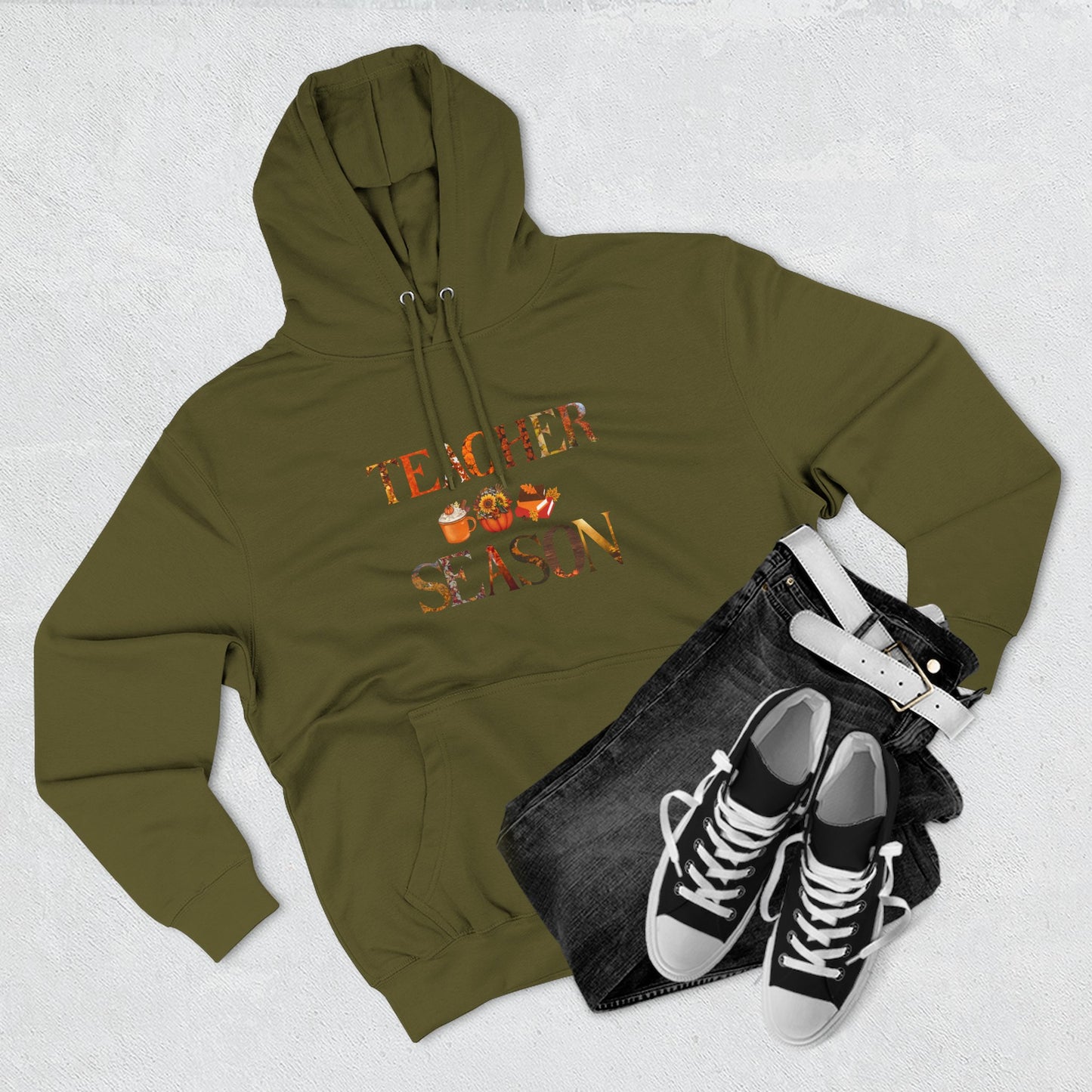 Teacher Season Fleece Hoodie, Cozy Sweatshirt for Educators, Cute Gift for Teachers, Fall Apparel, Back to School Outfit