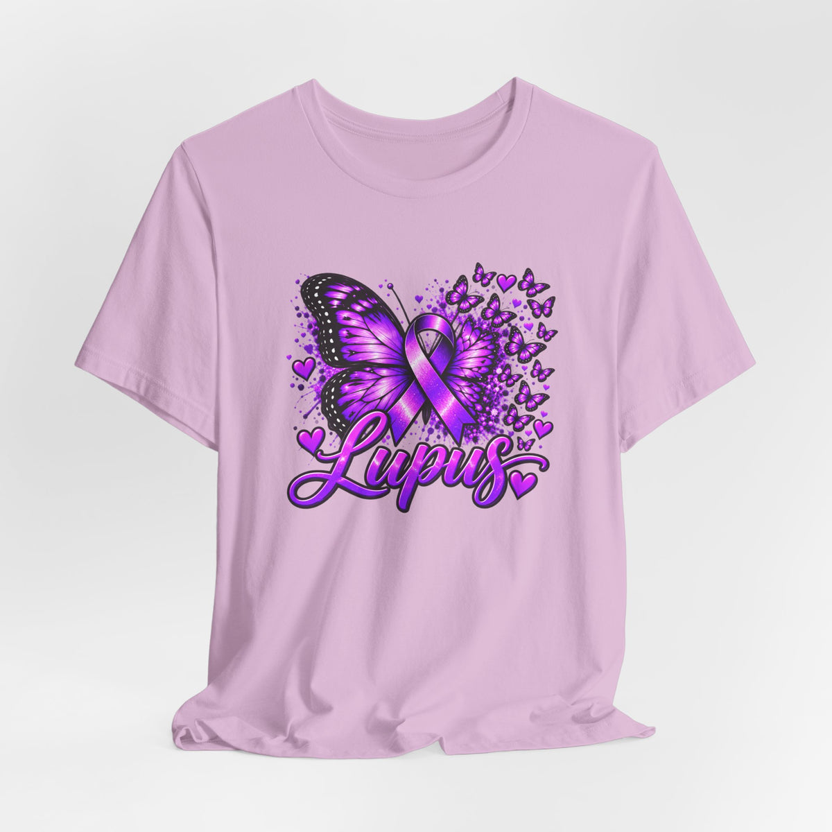 Lupus Awareness Butterfly & Purple Ribbon Shirt | Purple Lupus Support Tee