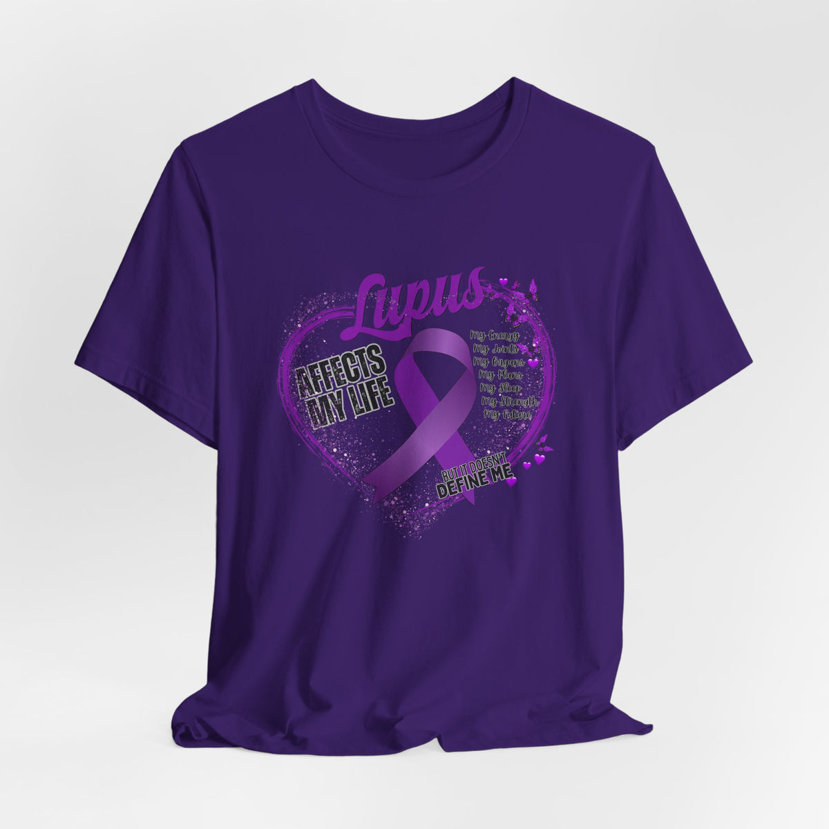 Lupus Affects My Life But Doesn’t Define Me Shirt | Purple Ribbon Lupus Awareness Tee